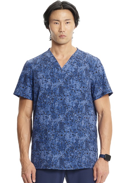 Bluza medyczna męska o wzorze Distressed Geo