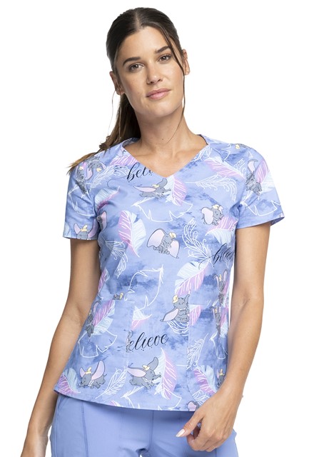 Bluza medyczna damska o wzorze Dumbo Believe