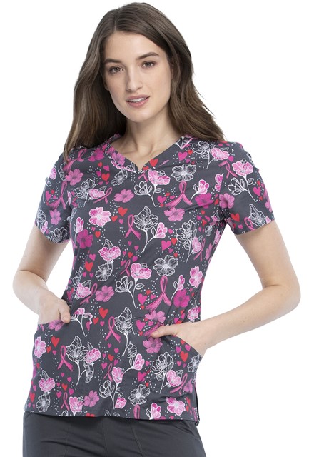 Bluza medyczna damska o wzorze Loving Floral