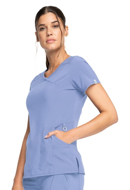 Bluza medyczna damska antybakteryjna błękitna