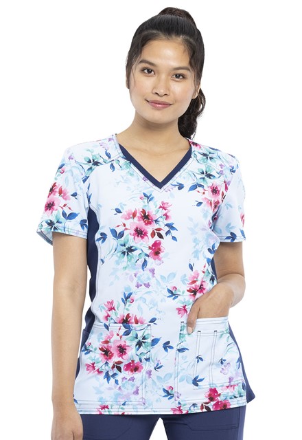 Bluza medyczna damska o wzorze Fancy Floral