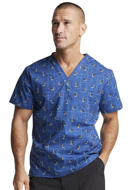 Bluza medyczna męska o wzorze Doggone Cool
