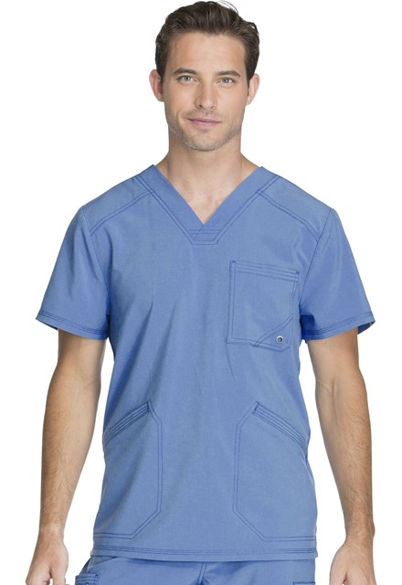 Bluza medyczna męska antybakteryjna błękitna