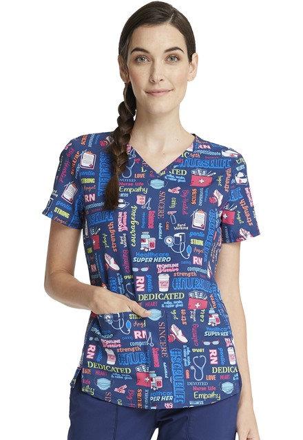 Bluza medyczna damska o wzorze Scrub Life