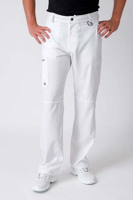 Spodnie medyczne męskie antybakteryjne białe