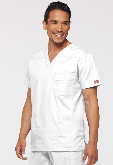 Bluza medyczna męska EDS V-neck biała