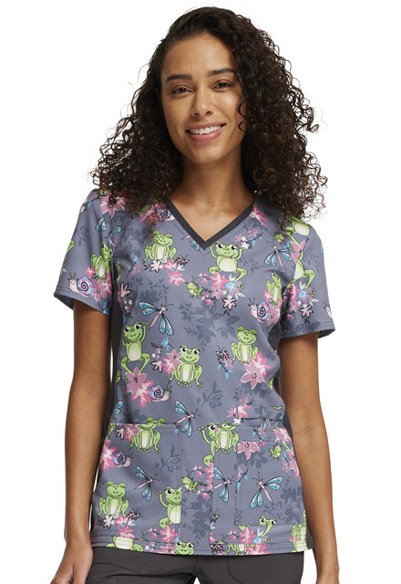 Bluza medyczna damska o wzorze Floral Friends