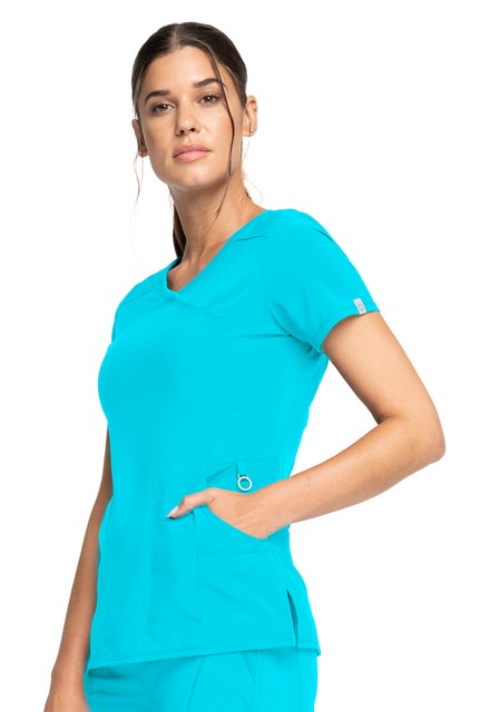 Bluza medyczna damska antybakteryjna turkusowa
