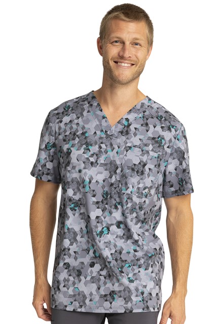 Bluza medyczna męska o wzorze Abstract Ways