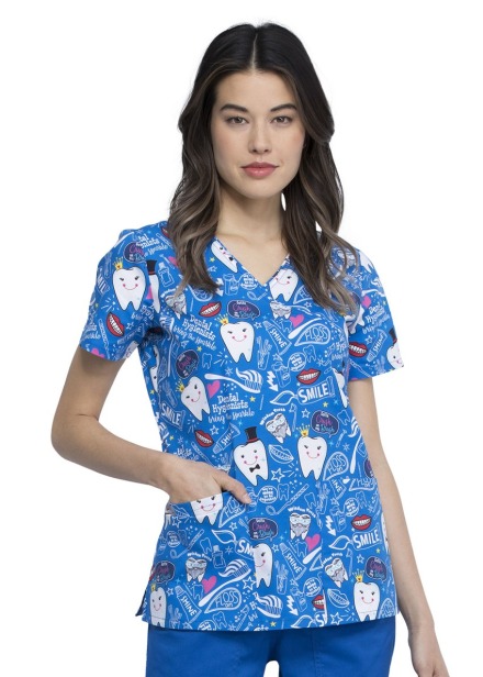 Bluza medyczna damska o wzorze BITH
