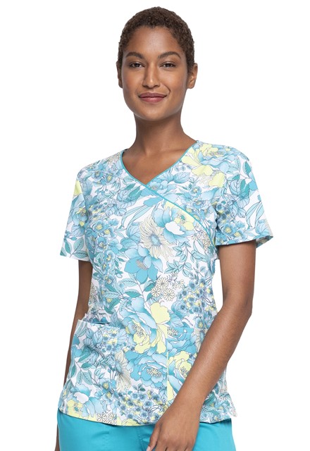 Bluza medyczna damska o wzorze Vintage Floral