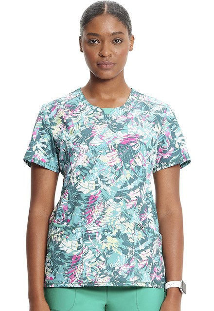 Bluza medyczna damska o wzorze Tropic Texture