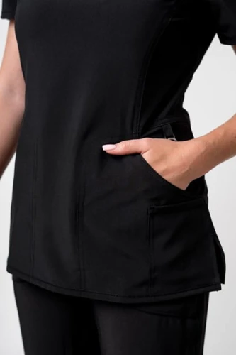 Bluza medyczna damska antybakteryjna czarna