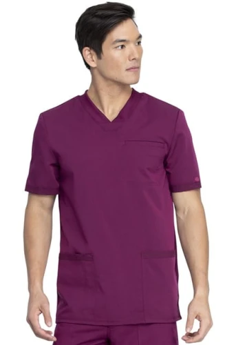 Bluza medyczna męska Dickies Balance czerwone wino