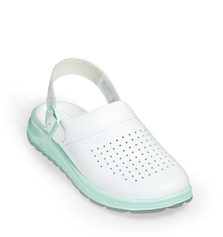 Buty Abeba klapki ACTIVE unisex białe