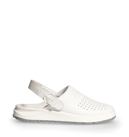 Buty Abeba klapki ACTIVE unisex białe skóra licowa