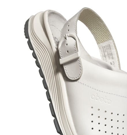 Buty Abeba klapki ACTIVE unisex białe skóra licowa