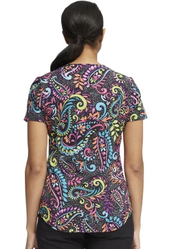 Bluza medyczna damska o wzorze Painted Paisley