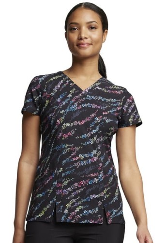 Bluza medyczna damska o wzorze Blooming Wild