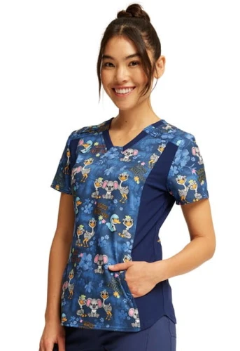 Bluza medyczna damska o wzorze Easily Emused
