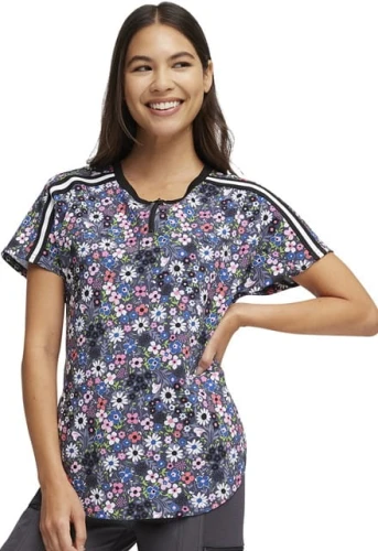 Bluza medyczna damska o wzorze Ditsy Garden