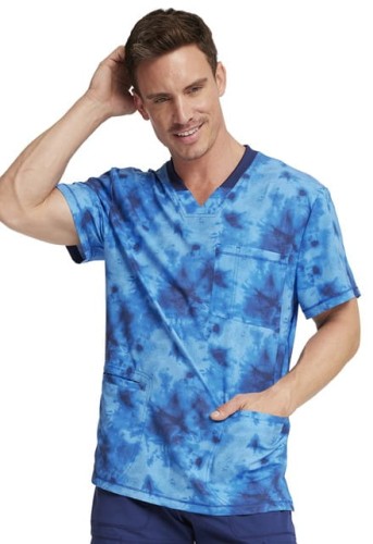 Bluza medyczna męska Tonal Tie Dye Navy