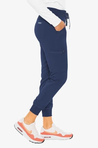 Spodnie medyczne damskie jogger Med Couture granat