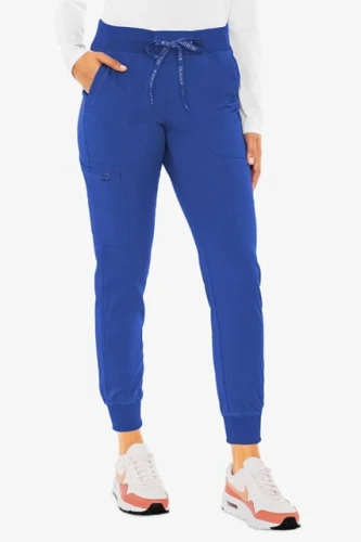 Spodnie medyczne damskie jogger Med Couture szafir