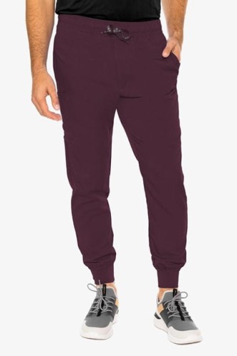 Spodnie medyczne męskie jogger Med Couture wino