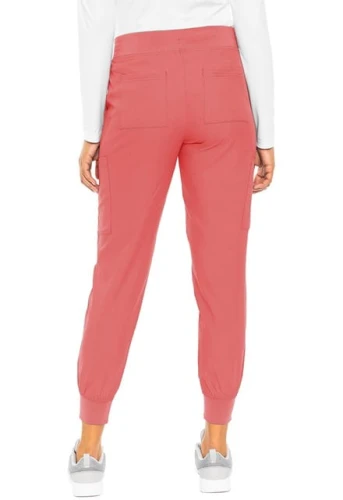 Spodnie medyczne damskie jogger Med Couture koral