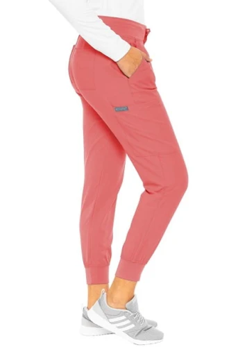 Spodnie medyczne damskie jogger Med Couture koral