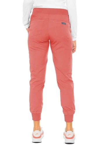 Spodnie medyczne damskie jogger Med Couture koral