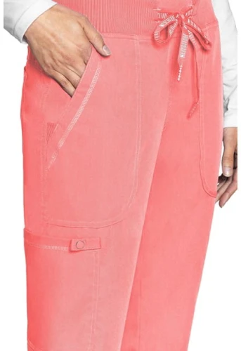 Spodnie medyczne damskie jogger Med Couture koral