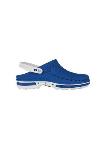 Buty Clog unisex z paskiem niebiesko-biały