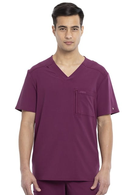 Bluza medyczna męska Cherokee Euphoria czerwone wino