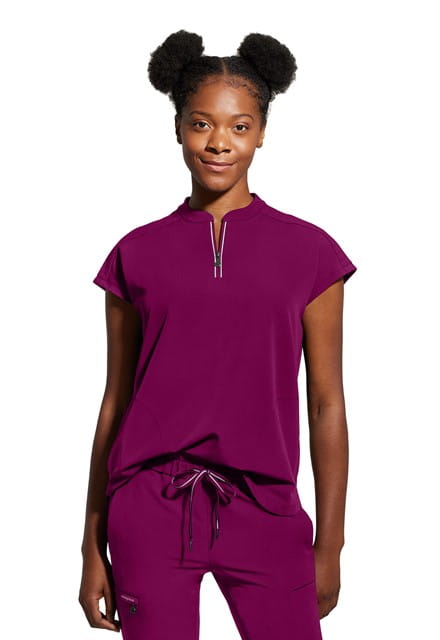 Bluza medyczna damska Healing Hands 360 Sandy wino