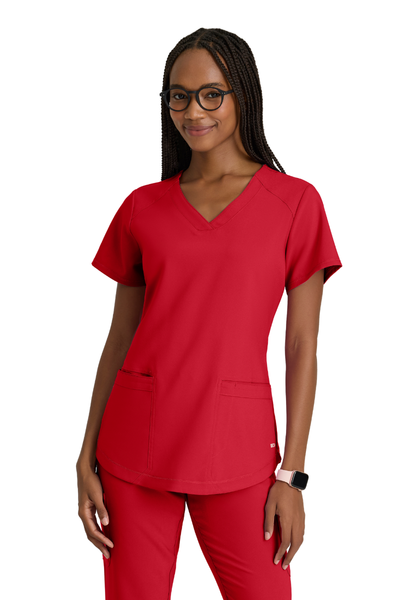Bluza medyczna damska Barco Greys Anatomy Evolve Rhythm czerwona