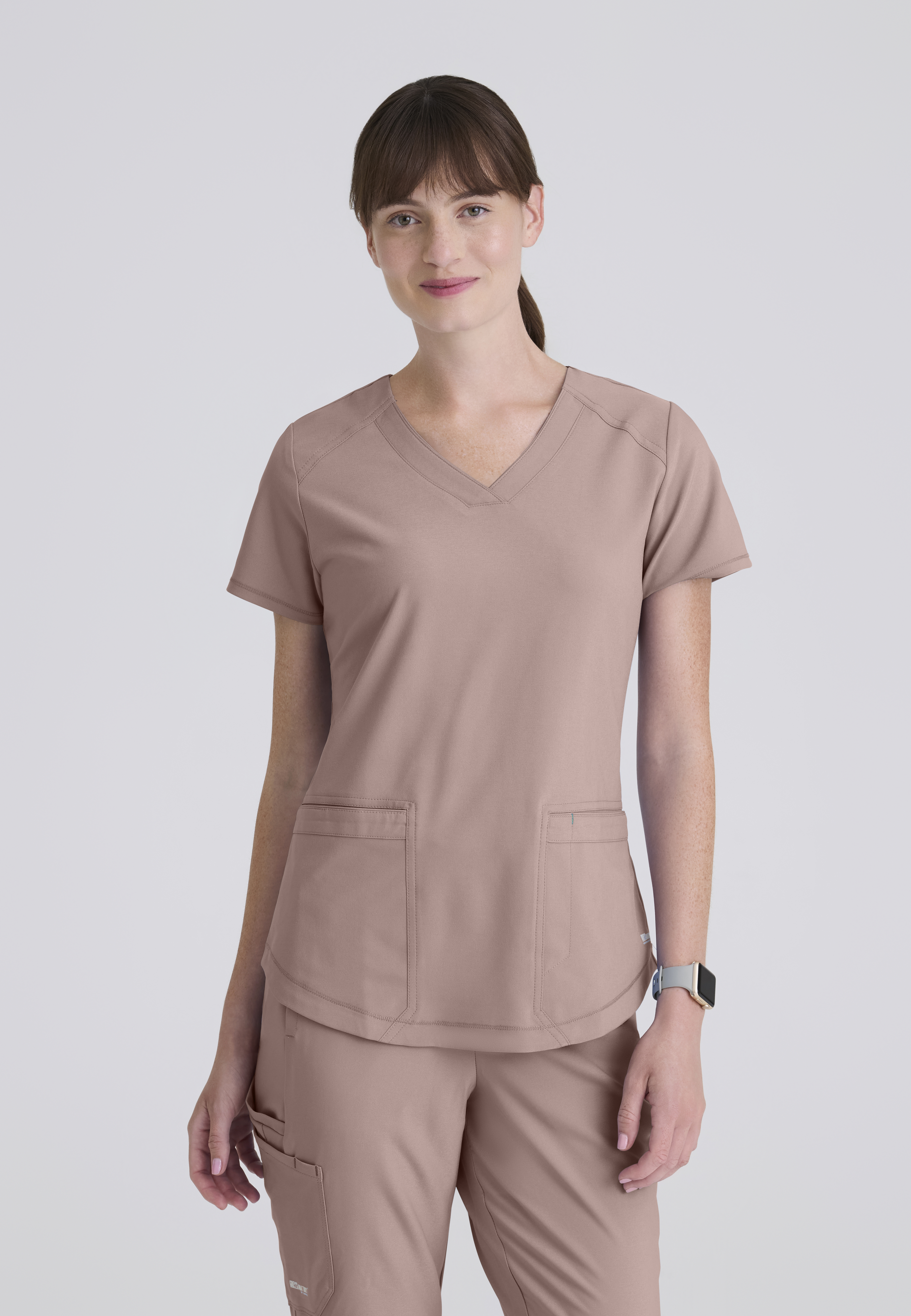 Bluza medyczna damska Barco Greys Anatomy Evolve Rhythm ciemno beżowa