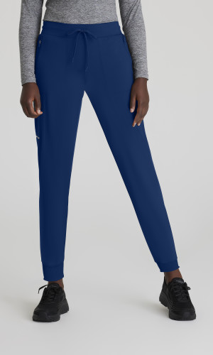 Spodnie medyczne damskie jogger Skechers Slip-Ins Pace granatowe