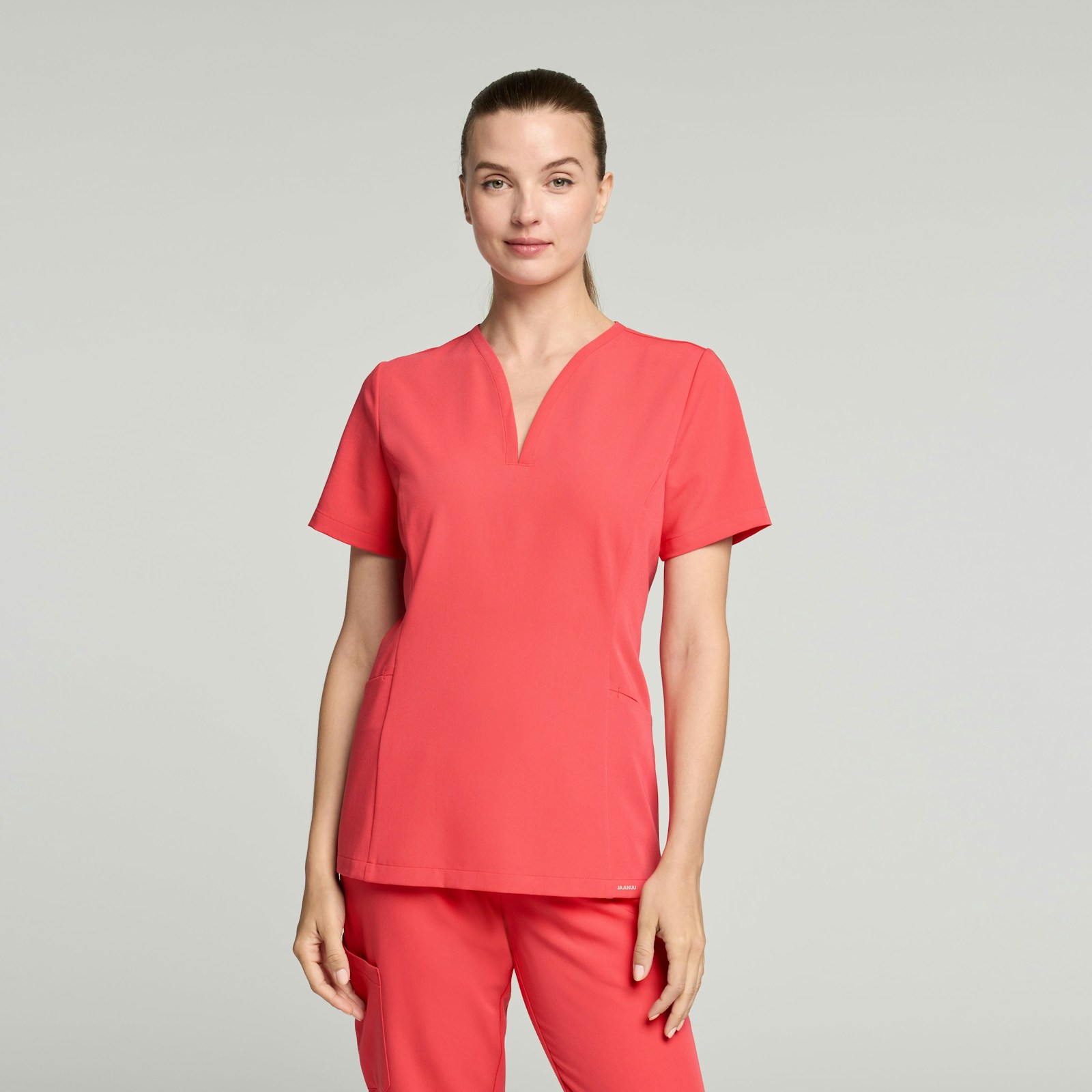 Bluza medyczna damska JAANUU UltraLAST Calix koralowa