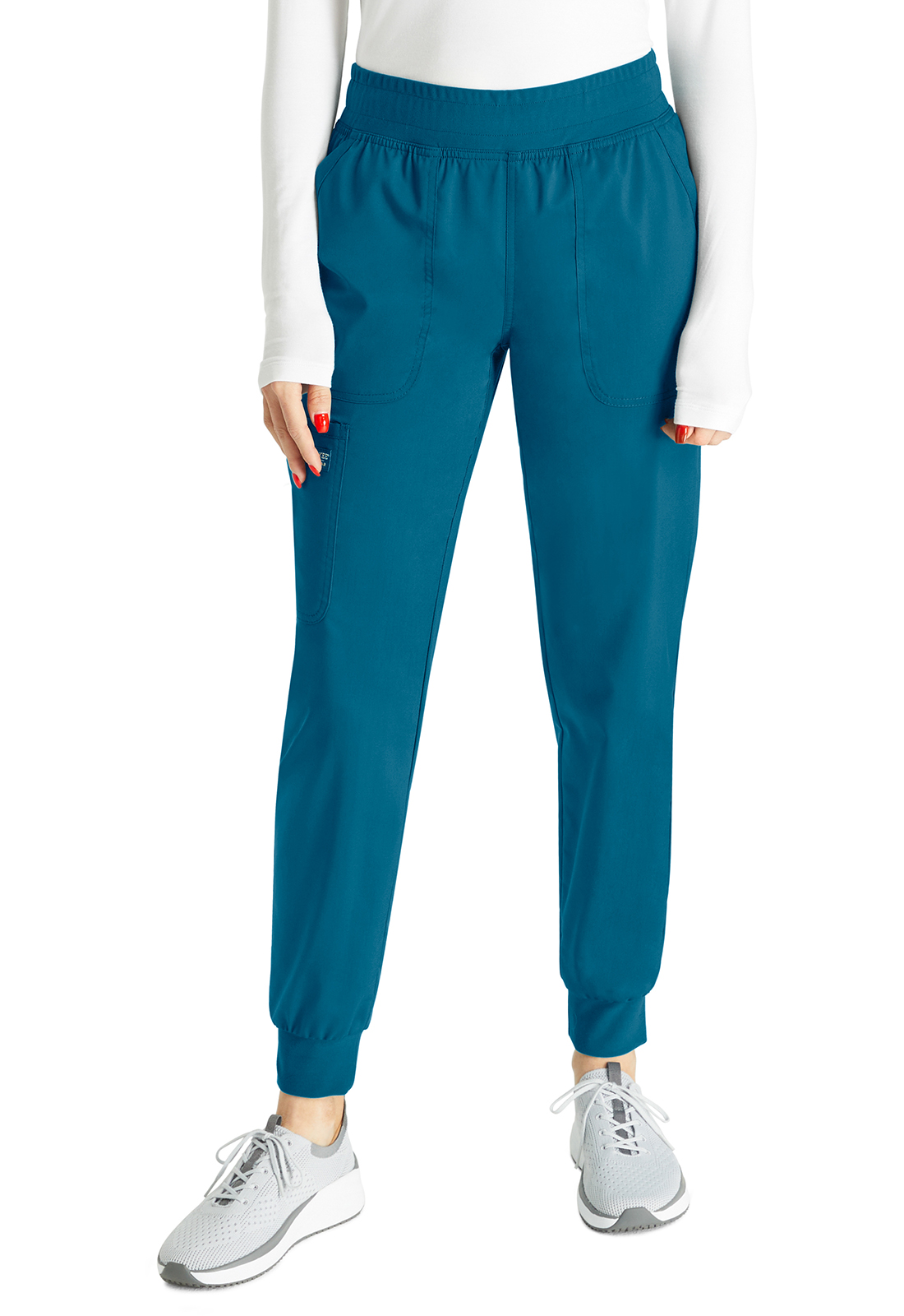 Spodnie medyczne damskie joggery Cherokee WW Revolution karaibskie